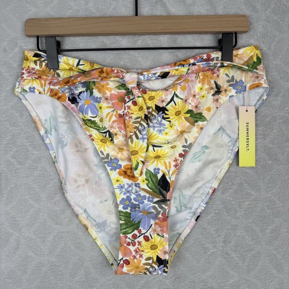 Summersalt x Rifle Paper Marguerite Bikini 2 Piece Swimsuit 12 Floral Boho Beach - Picture 6 of 12